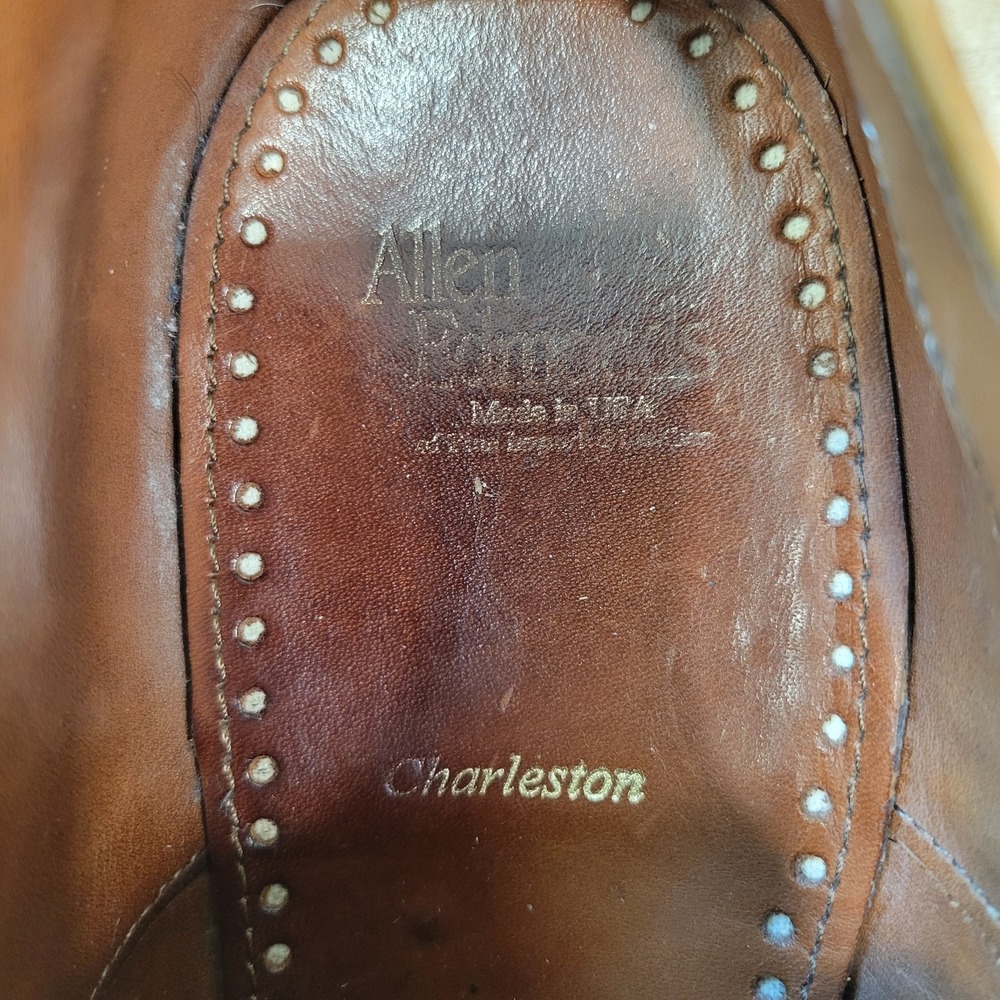 Allen Edmonds Mens Charleston Oxford Brown Leather Shoes Size 10.5 3E Wide EEE - Picture 10 of 16